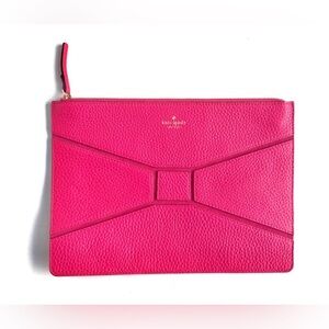 Kate Spade Bridge Place Gia Bow Clutch Hot Pink
